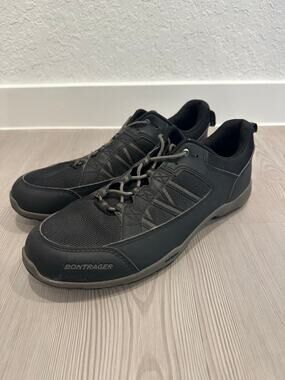 Bontrager Cycling Biking Lace Up Shoes Men 11 Black Active Triathlon Clip In